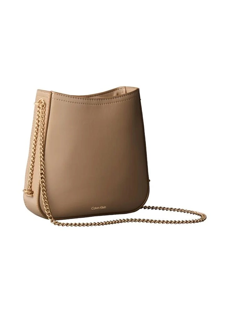 CALVIN KLEIN Monogram Chain Saddle Bag
